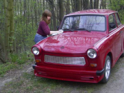 Netty wischt letzte Staubfussel von der glänzenden Haut von PomPom II.